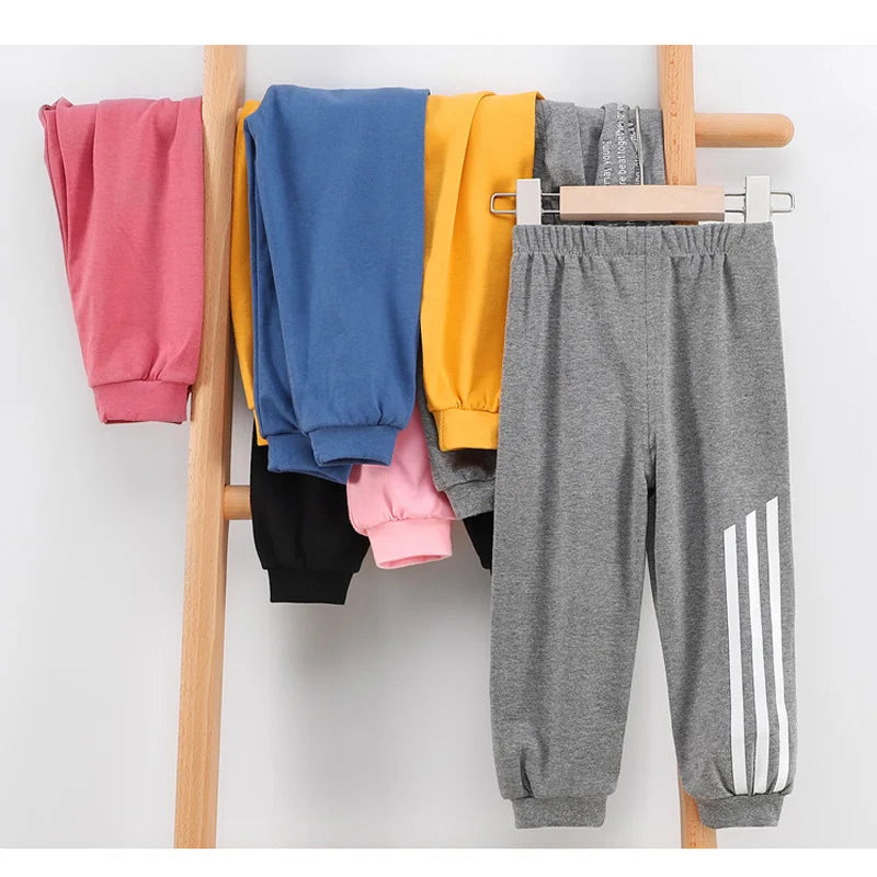 Autumn 1-5Year Baby Trousers Boy Cotton Pants Fashion Spring Girl Striped Pants Children Casual Kid Clothing