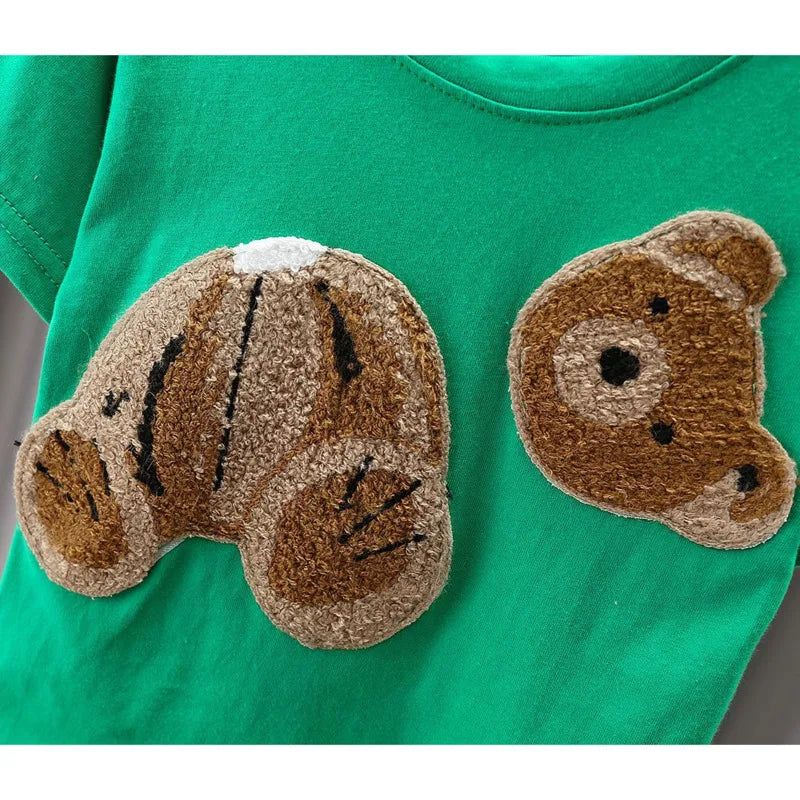 New Summer Baby Girls Clothes Suit Children Boys Cartoon T-Shirt Shorts 2Pcs/Sets Toddler Casual Costume Infant Kids Tracksuits