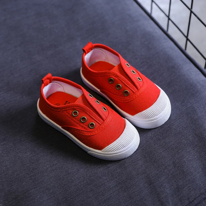 Candy Color Kids Shoes For Girl Children Canvas Shoes White Sneakers Comfortable Boys Flat School Shoes