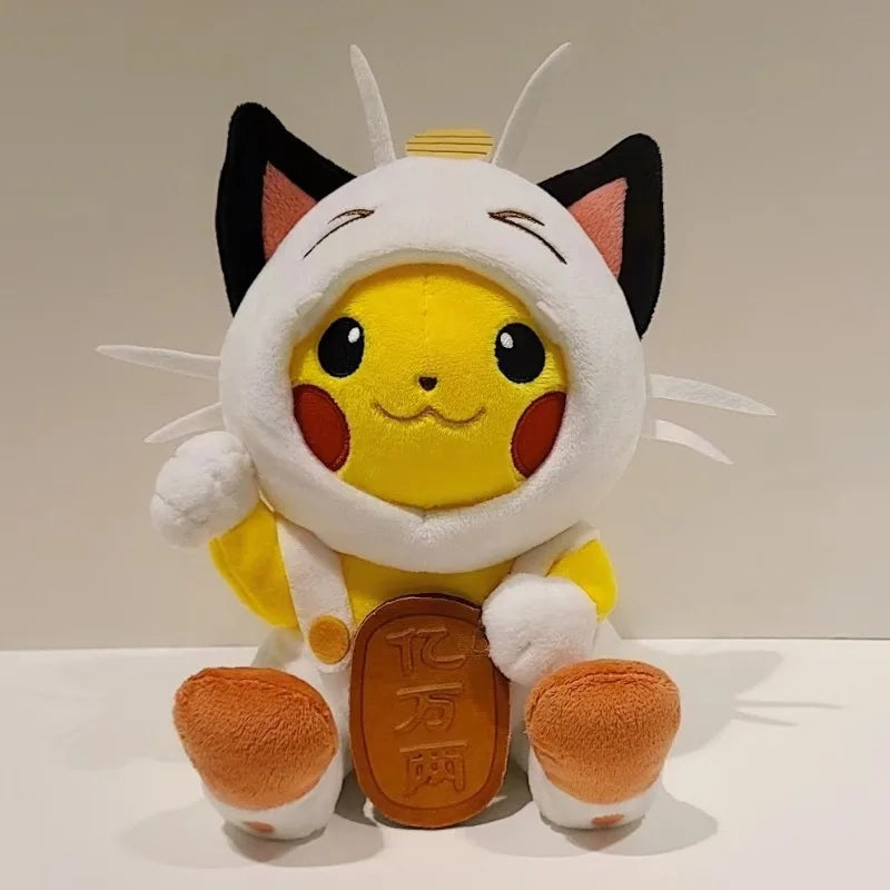 30cm Original Pokemon Plush Toy Pikachu Cosplay Meowth Cute for Anime Cartoon Plush Doll Figure Toy for Kids Birthday Best Gift