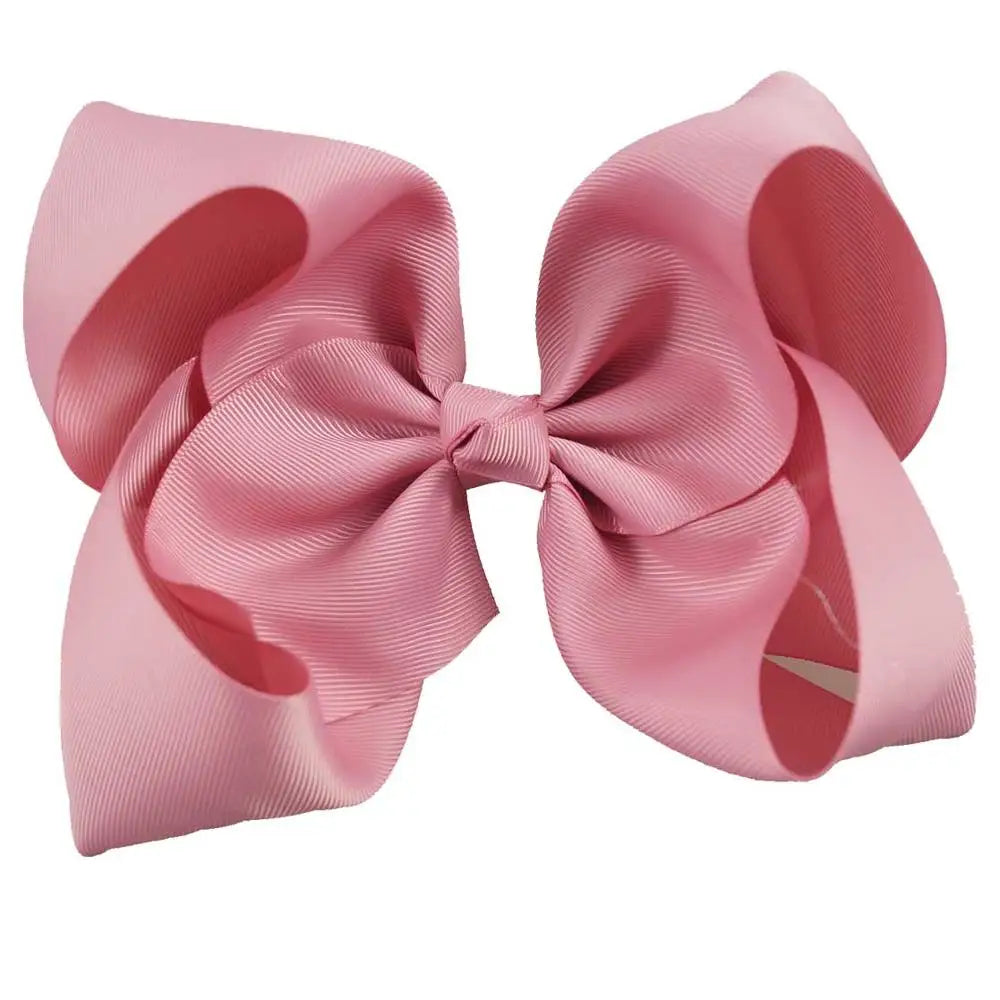60 Colors Boutique 8" Large Solid Grosgrain Ribbon Hair Bow Clips Barrettes for Women Girls Accessories