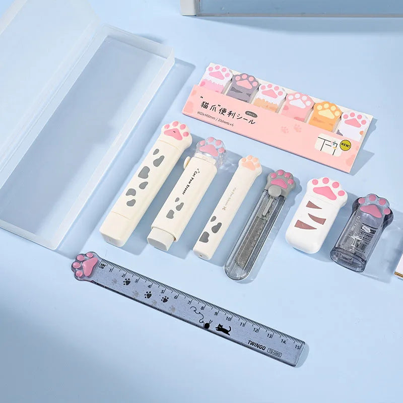 Cat Paw Stationery Set for School Gift 9 In 1