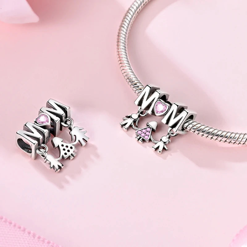 Hot Sale Charms Beads 925 Sterling Silver Pink Perfume Bottle Letter Luminous Firefly Tarot Card Beads Fit DIY Bracelets Jewelry