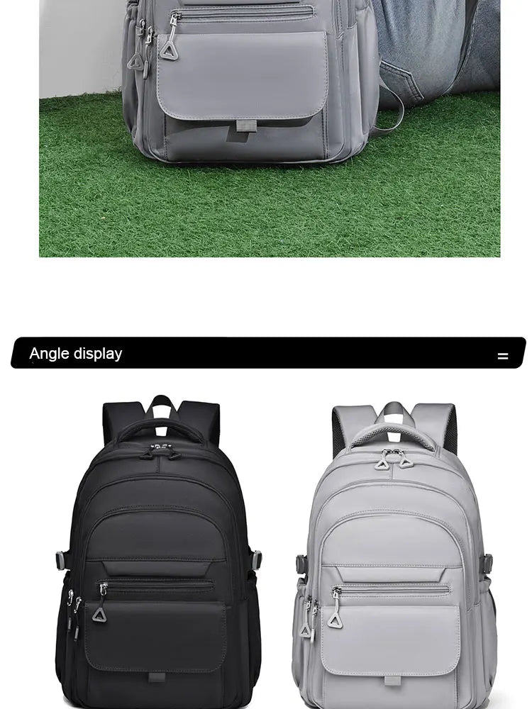 A Multi-layer Waterproof And Stylish Backpack Oxford Large-capacity Simple Commuter Out-of-town Student Backpack