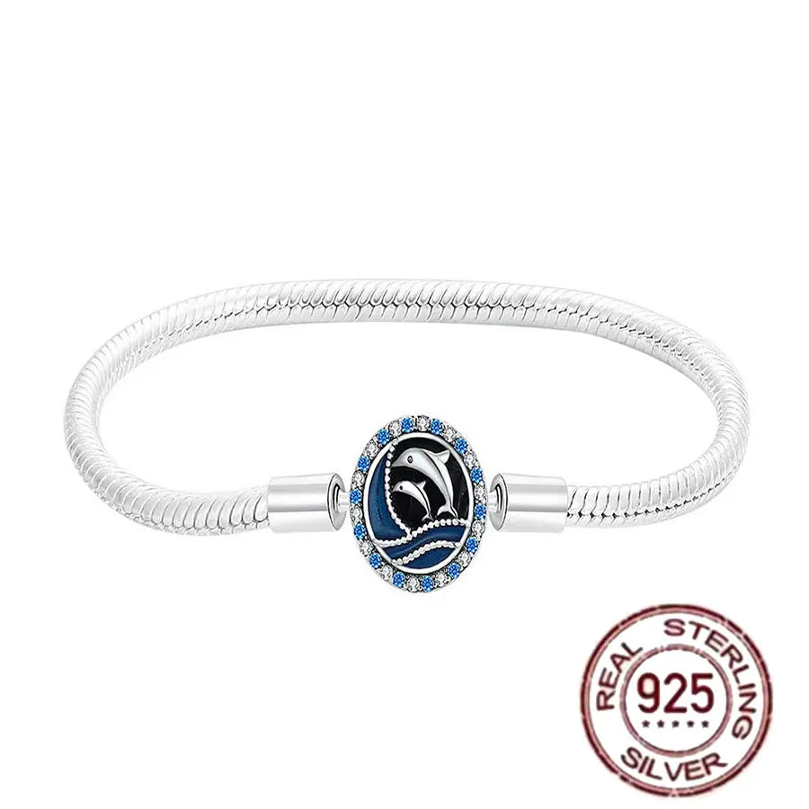 Hot selling S925 sterling silver crown snake bone bracelet, suitable for original DlY bracelet, women's fashion jewelry