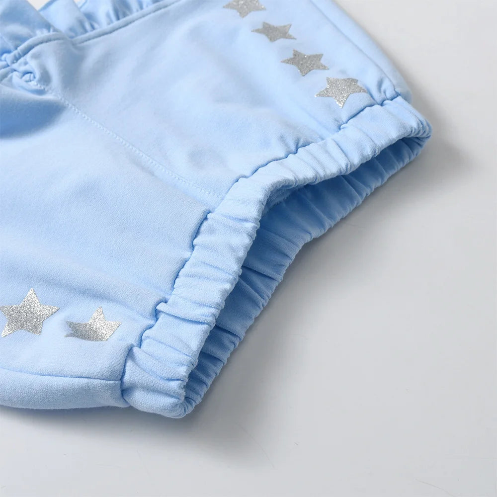 VIKITA Girls Clothing Sets for Summer Kids Unicorn Cartoon Print Short Sleeve Cotton T Shirt and Ruffles Shorts Pants 2 Pcs Suit