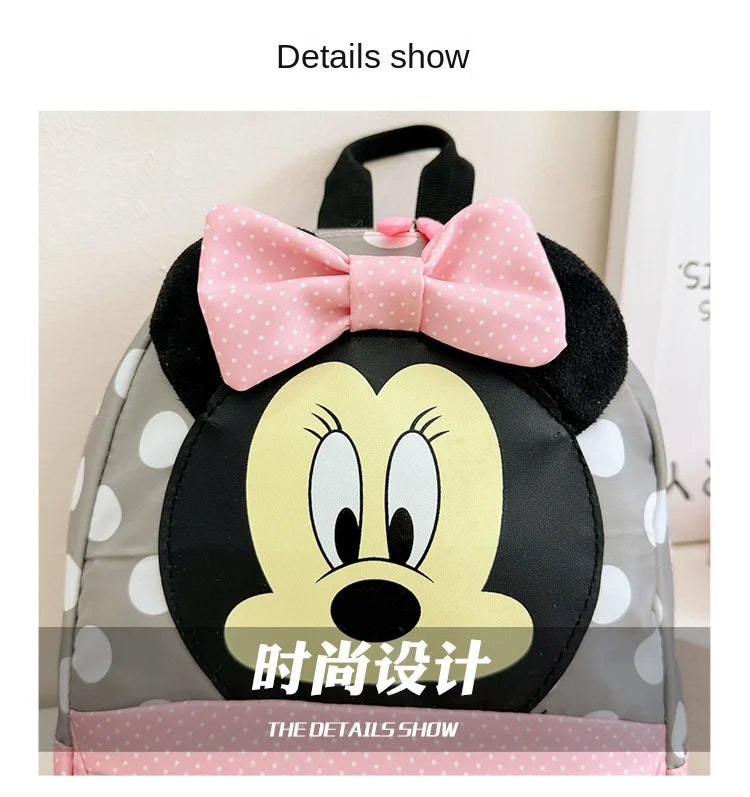 Disney Cartoon Backpack For Baby Boys Girls Minnie Mickey Mouse Children Lovely Schoolbag Kindergarten Schoolbag Kids Gift