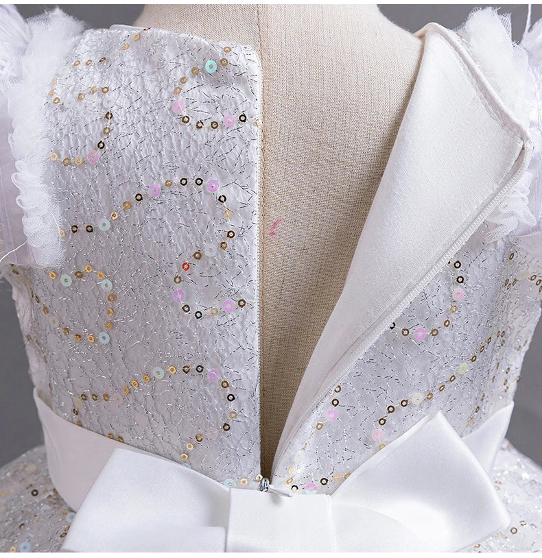 6633 Little Baby Clothing Girl Wedding Dress Kids Birthday Party Princess Dresses Children Wedding Ceremony Costume