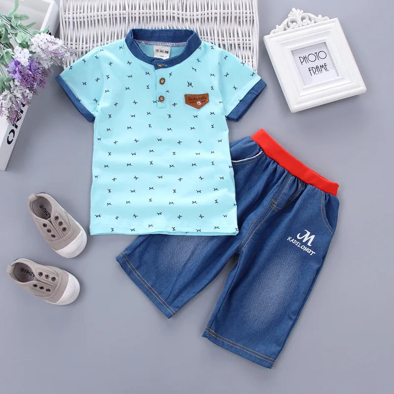 New Summer Baby Clothes Suit Children Boys Fashion T-Shirt Shorts 2Pcs/Set Infant Outfits Toddler Casual Costume Kids Tracksuits