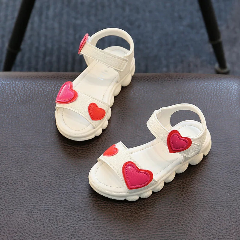 Sandalias New Children Sandals for Girls Korean Fashion Open Toe Anti Slip Beach Sandals Casual Comfortable Soft Sole Kids Shoes