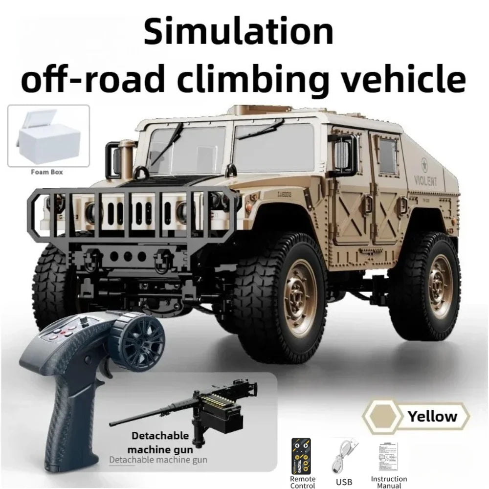 JJRC C8835 1:16 4x4 Remote Control Car - All-Terrain Off-Road Climber with LED Lights for Off-Road Adventure Toy Gift for Kids