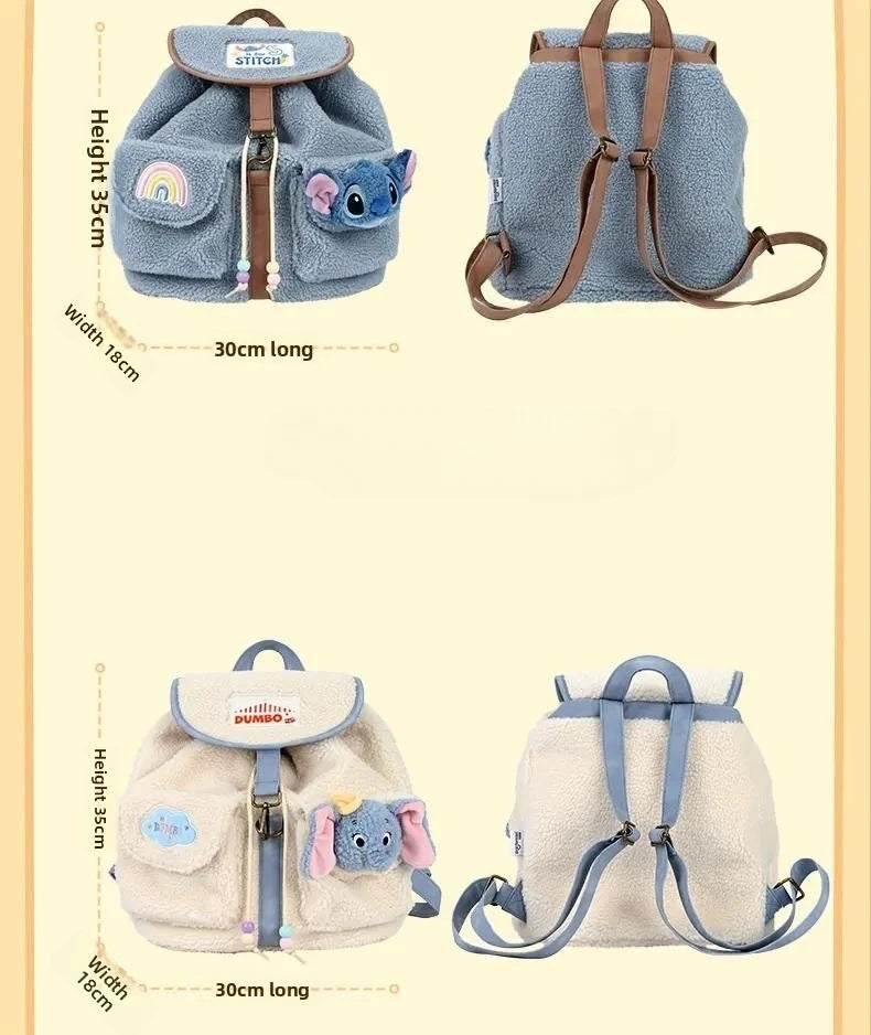 Disney New Fashion Women's Backpack Luxury Brand Original Women's Backpack Large Capacity High Quality Leisure Travel Backpack