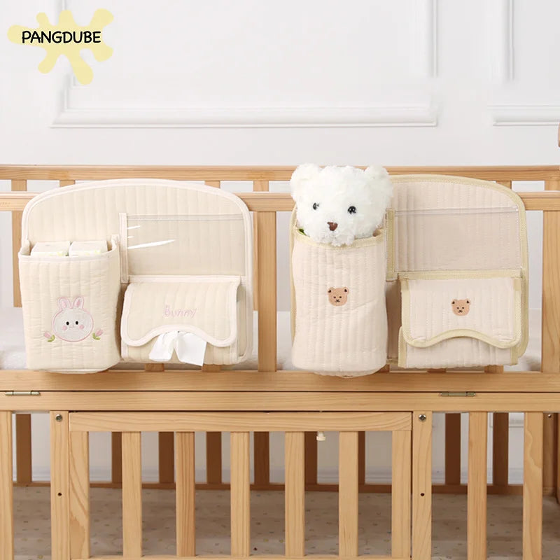 PANGDUBE Baby Diaper Organizer Crib Hanging Storage Bag for Baby Accessories Stroller Organizer Diaper Stackers & Caddies