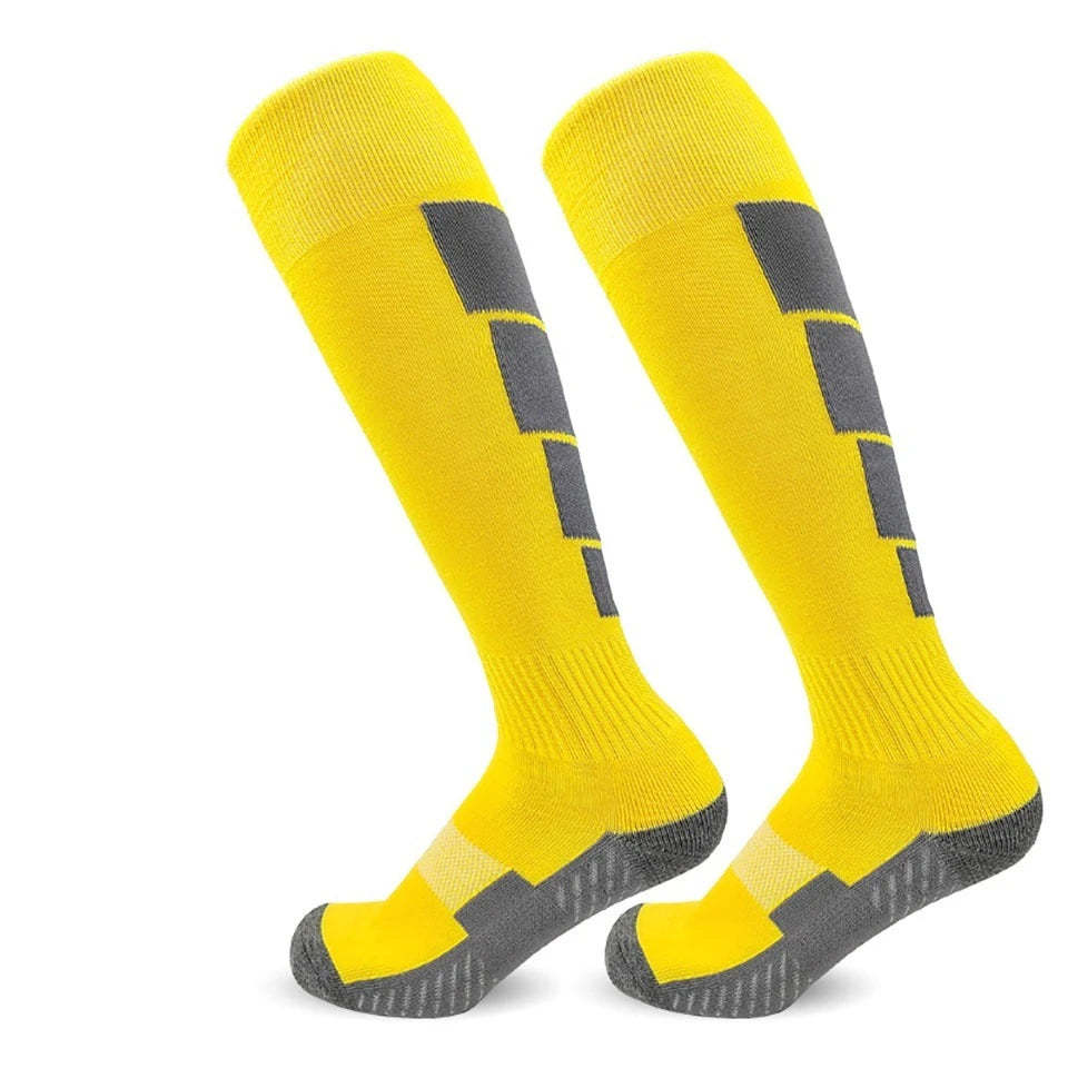 Loogdeel 1 Pair Soccer Socks, Sport Knee High Socks Calf Compression Athletic Socks for Kids Adults Running&Training Football