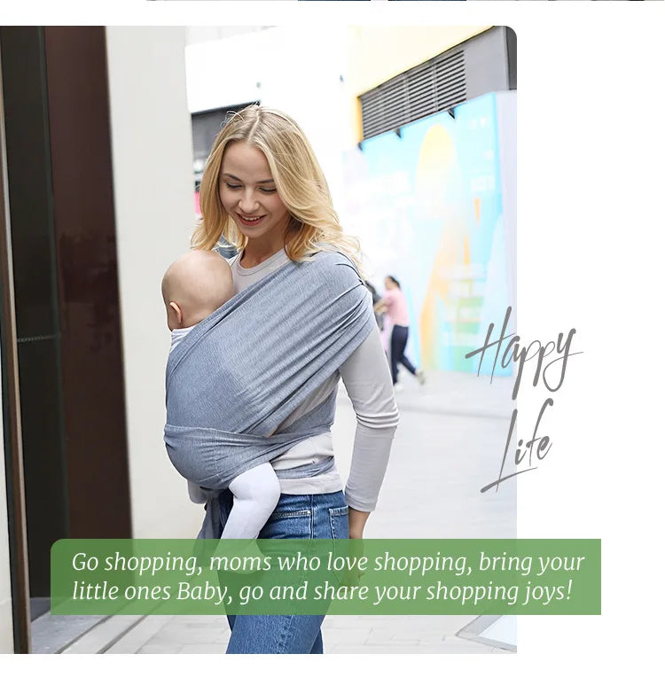 PANGDUBE Ergonomic Baby Wrap Sling Carrier Soft Cotton Kangaroo Sling for Newborns to 36 Months Comfortable Front Baby Carrier