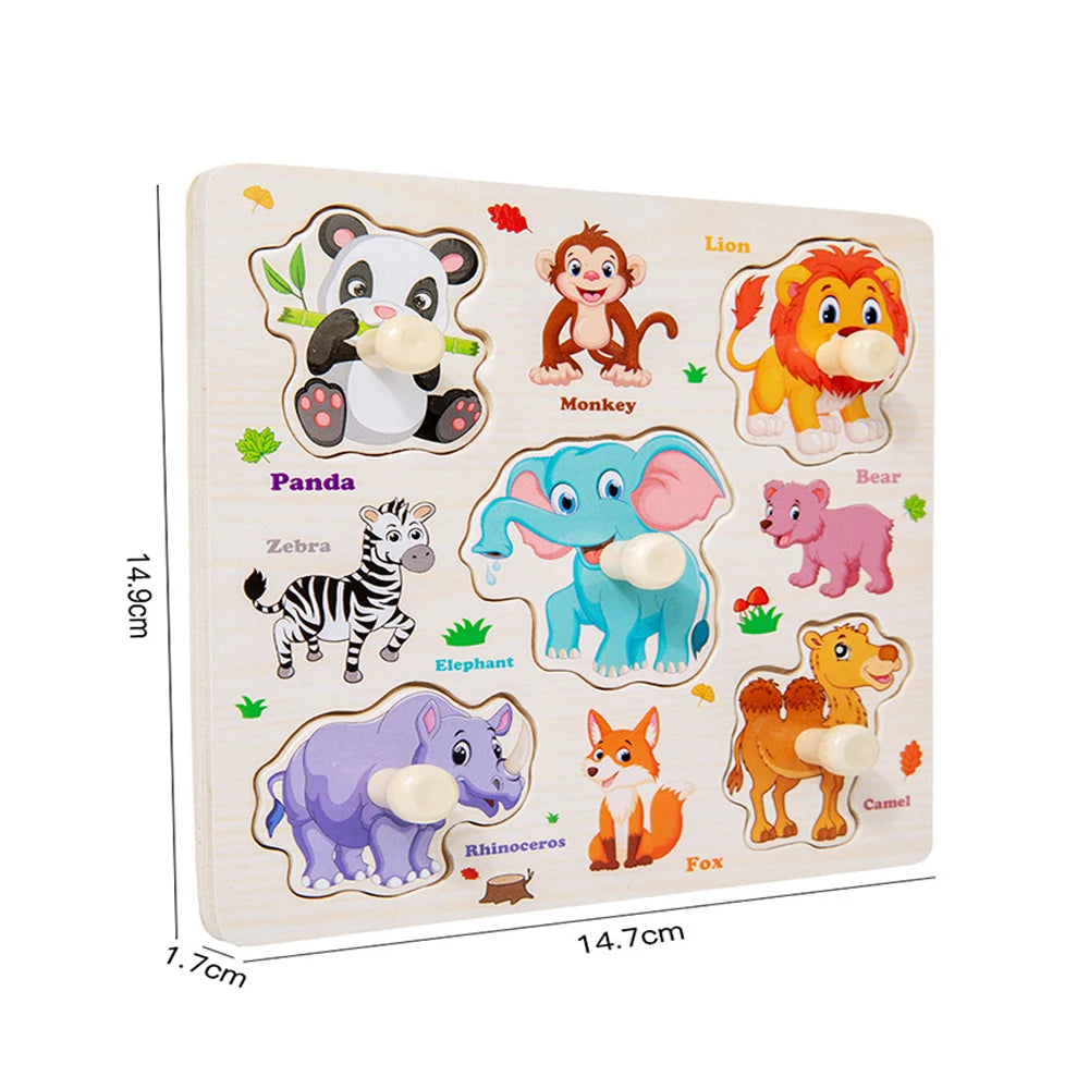 Wooden Puzzles Toys for Kids 3 Year Alphabet Numbers Children Montessori Educational Learning Toys abc Letters Preschool Gift