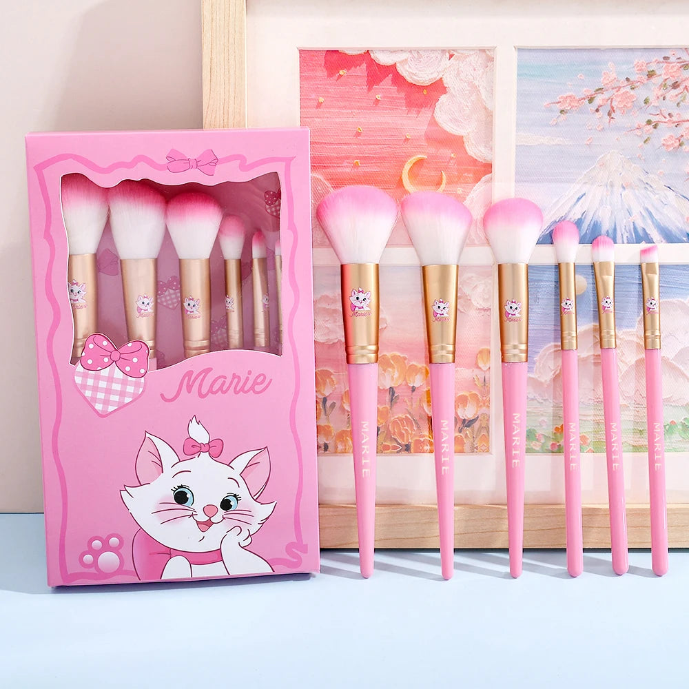 Cartoon cute Mary cat makeup brush gift box, creative cartoon facial makeup tools, suitable for girls' birthday gifts, holiday p