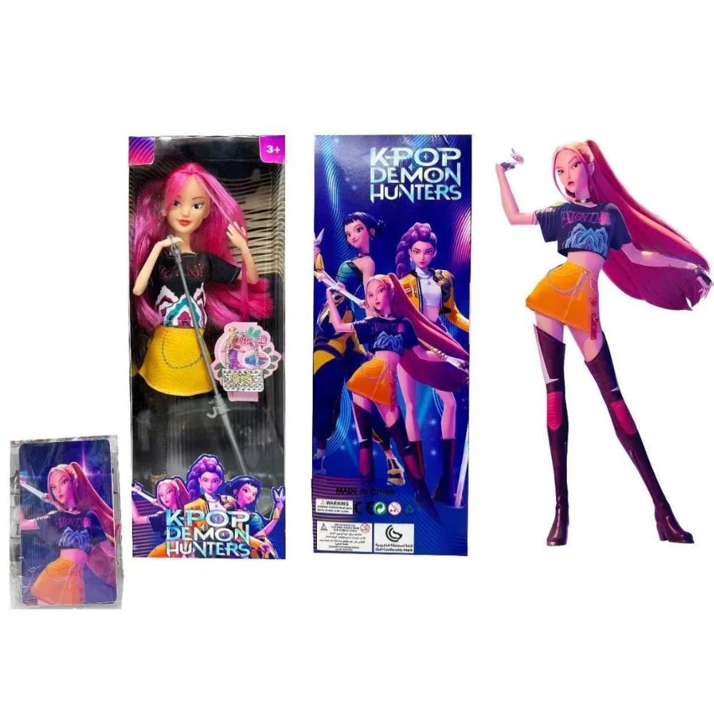 Hot Sale Kpop Demon Hunters Doll Toys Rumi Mira Zoey Action Figure Toy Beautiful Princess Plastic DIY Toy Girls Christmas Gift