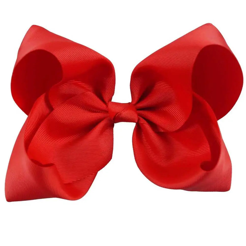 60 Colors Boutique 8" Large Solid Grosgrain Ribbon Hair Bow Clips Barrettes for Women Girls Accessories