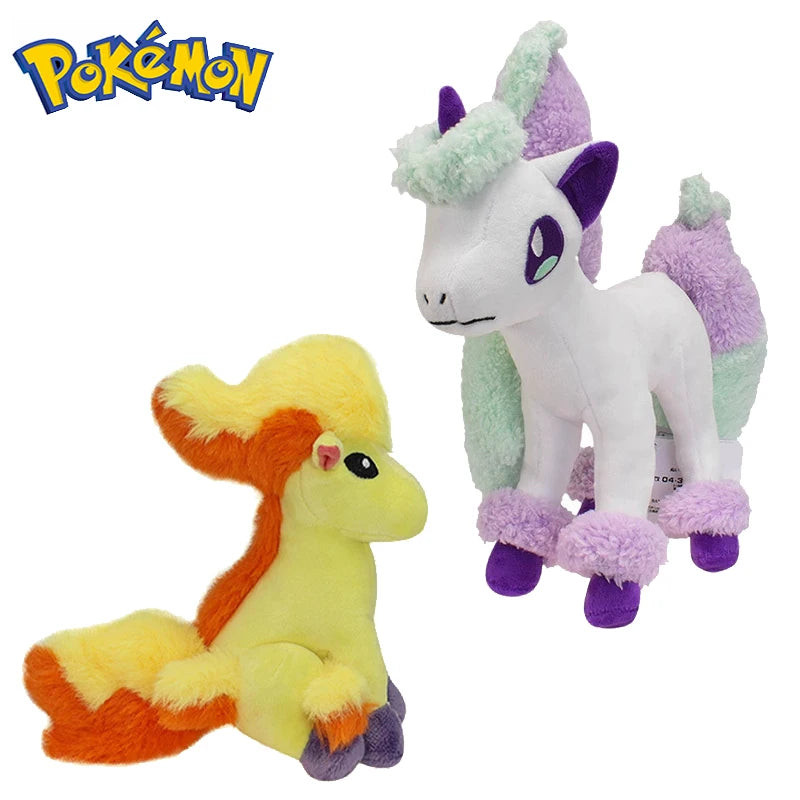 Anime Pokemon 25cm Sitting Cuties Ponyta（Galarian Form） Soft Stuffed Doll Plush Toys Birthday  & Easter  Stuffer Gift for Kids