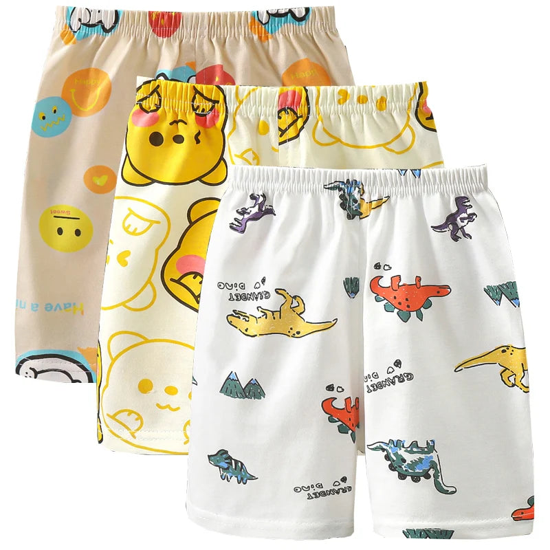 3pcs Pure Cotton Summer Kids Shorts Girl Cartoon Cute Short Baby Casual Pant Children Short Pant Boy Sport Clothing Outwear