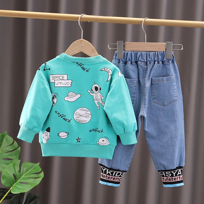 New Spring Autumn Baby Girls Clothes Suit Boys Outfits Children T-Shirt Pants 2Pcs/Sets Toddler Casual Clothing Kids Tracksuits