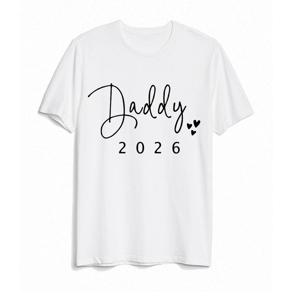 New Father Mother Kids Baby 2026 Family Matching Clothes Short Sleeve Ops Matching Clothes Family Look T-Shirts O