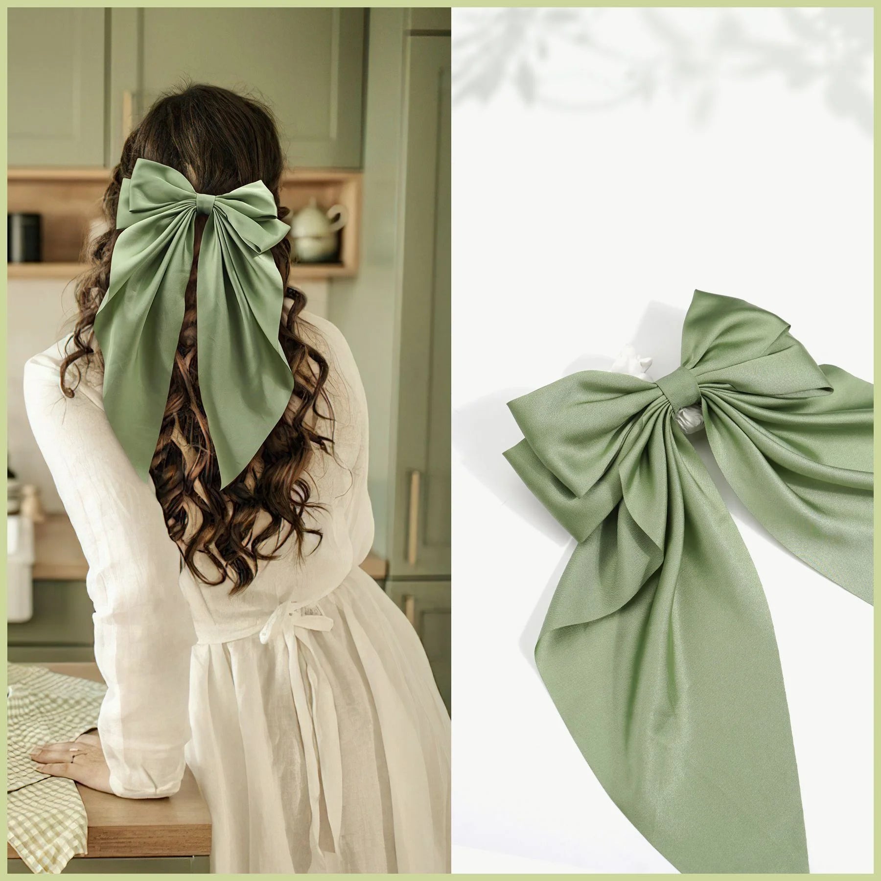 Multiple Elegant Large Bow Ribbon Clip for Women Fashion Simple Solid Satin Clip Ponytail Bow Hairpin Girls Hair Accessories