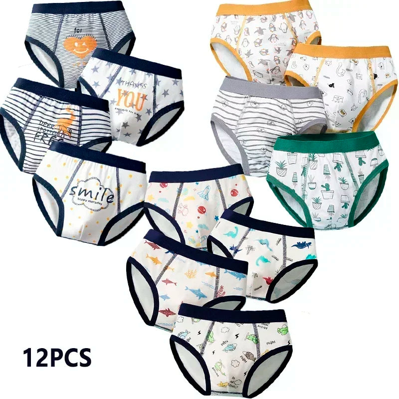 Multipack Cotton Boy Briefs Panties Excavator Pattern Kids Underpants Breathable Cartoon Design Child Hot Shorts Boys Underwear