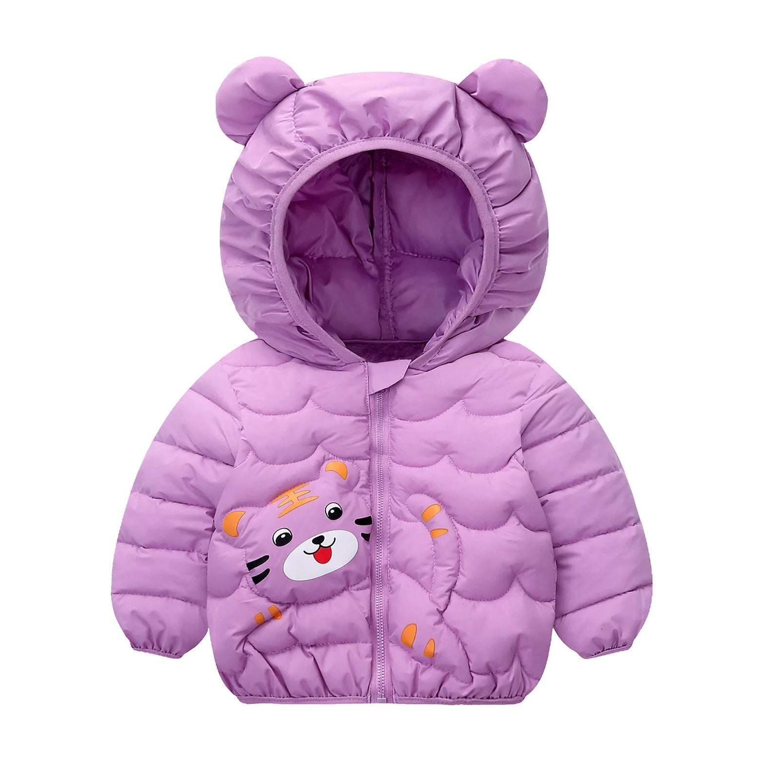 Cute Baby Girls Winter Clothes Kids Light Down Coats with Ear Hoodie Spring Girl Jacket Toddler Children Clothing for Boys Coat
