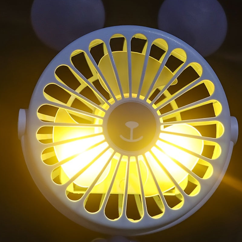 Baby Stroller Fan With Clip, Octopus Shapoed Funny Fan With Flexible Tripod Wrapped, USB Rechargeable Portable Fan for Car Seat