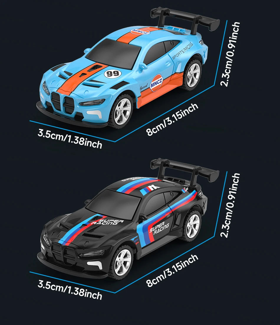 JCMO Racing Car Mini Scale 1:64 Three Speed Adjustment High Speed Mobile Phone Controllable Toy Remote Control Racer For Kids