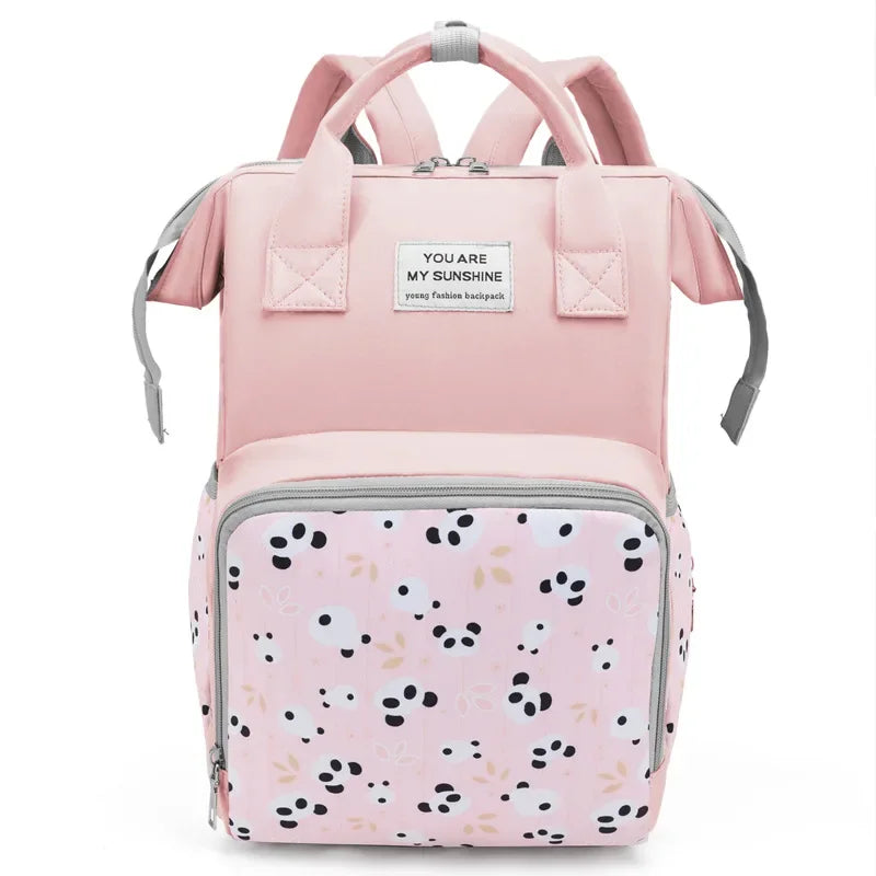 Mommy Bag Multifunctional Waterproof Insulated Backpack Large Capacity Maternity Travel Changing Bag Stroller Strap Schoolbag