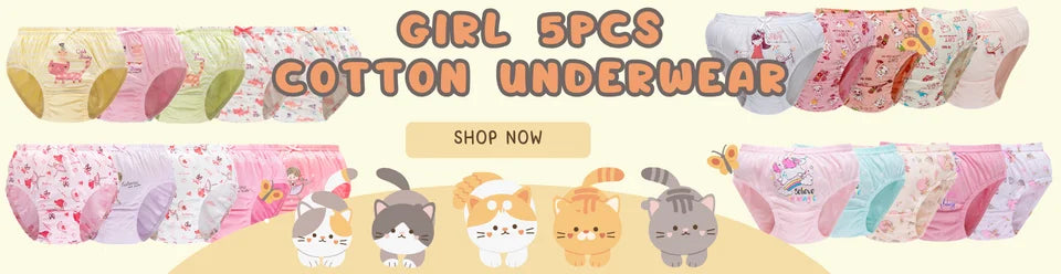 4Pcs/Set Little Girls' Cotton Panties Baby Toddler Soft Underwear softness Cute Pattern Kids Briefs Multipack