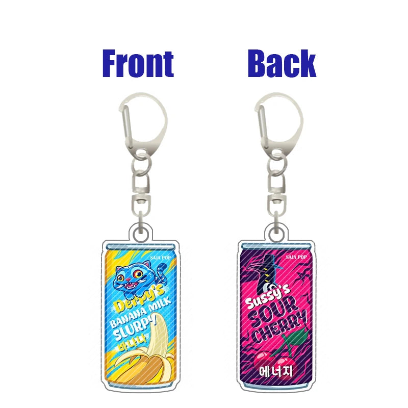 Kpop Huntr-X Acrylic Double-Sided Printing Keychain Demon Hunters Mira Rumi Zoe Acrylic Keychain Backpack Pendant Fans Gift