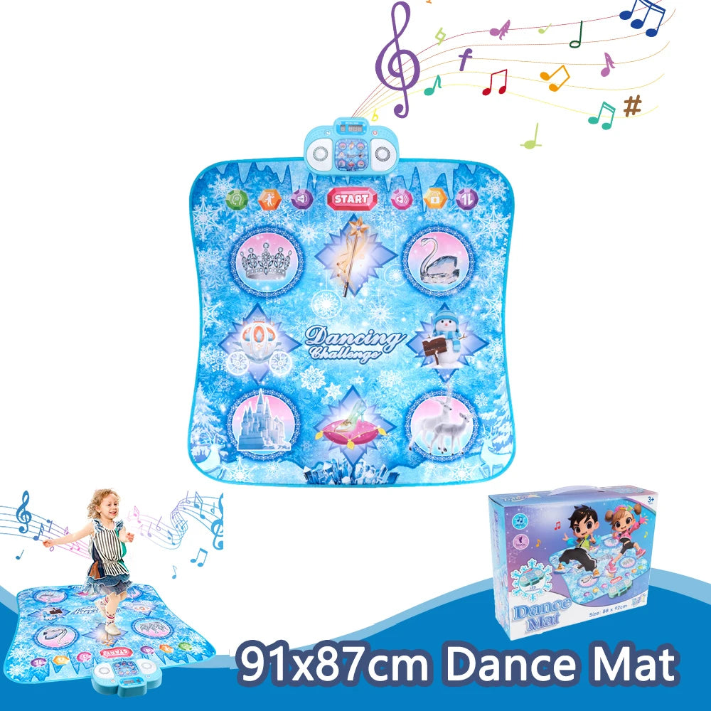 Kids Electronic Dance Mat Dancing Blanket Double Players Mode with 9 Levels Kid Floor Music Blanket Educational Toys Kids Gifts