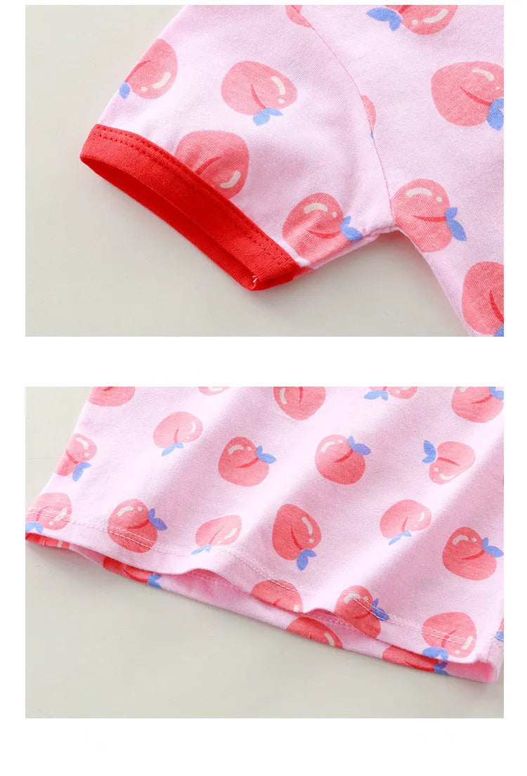 Children's Clothing T-shirt For Boys Girls Summer Cotton Fruit Print Short Sleeve Toddlers Tops Tees Soft Kids Clothes