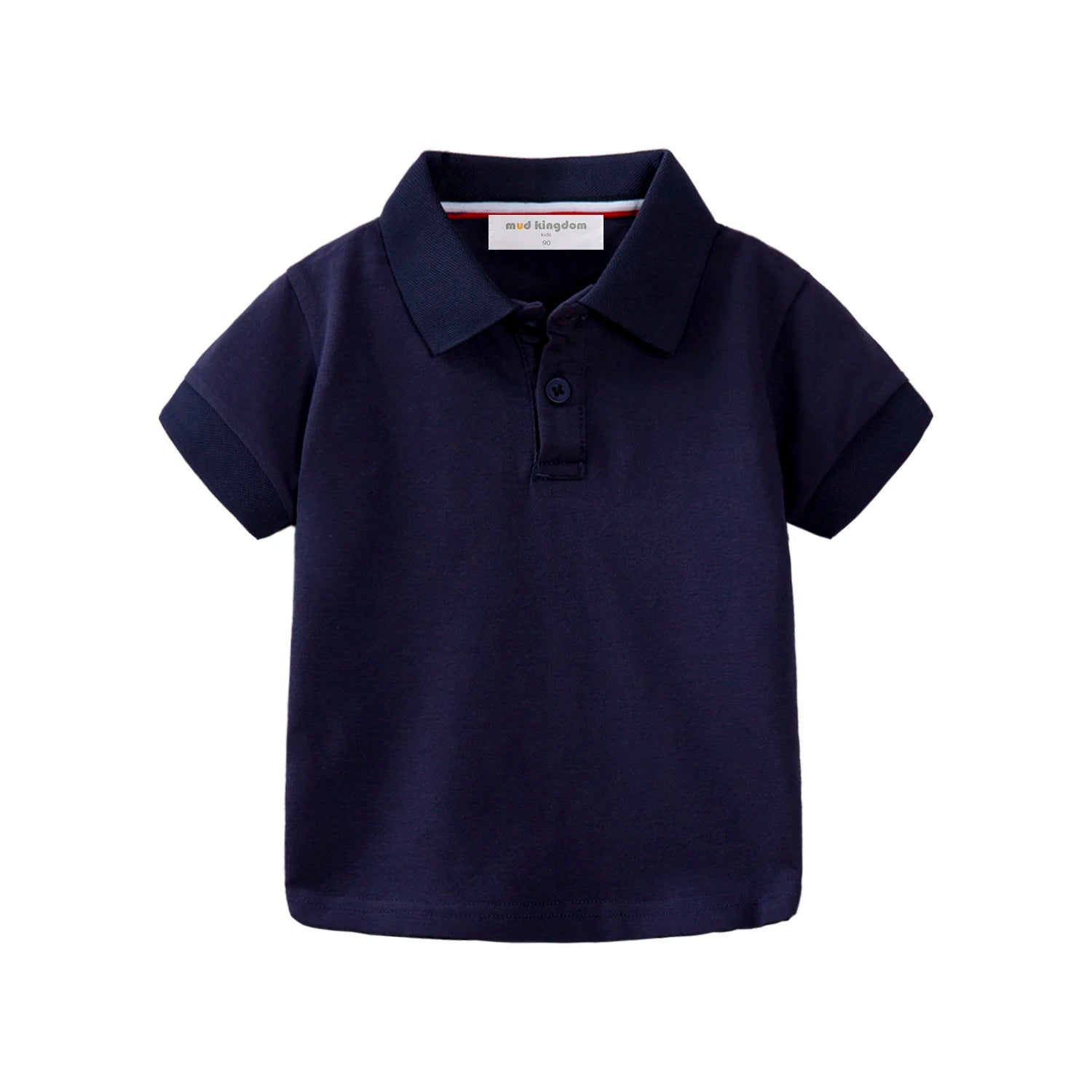 Mudkingdom Boys Pique Polo Shirts Plain Solid Short Sleeve Uniform T-shirts  Collared Cotton Tops for Children School Clothes