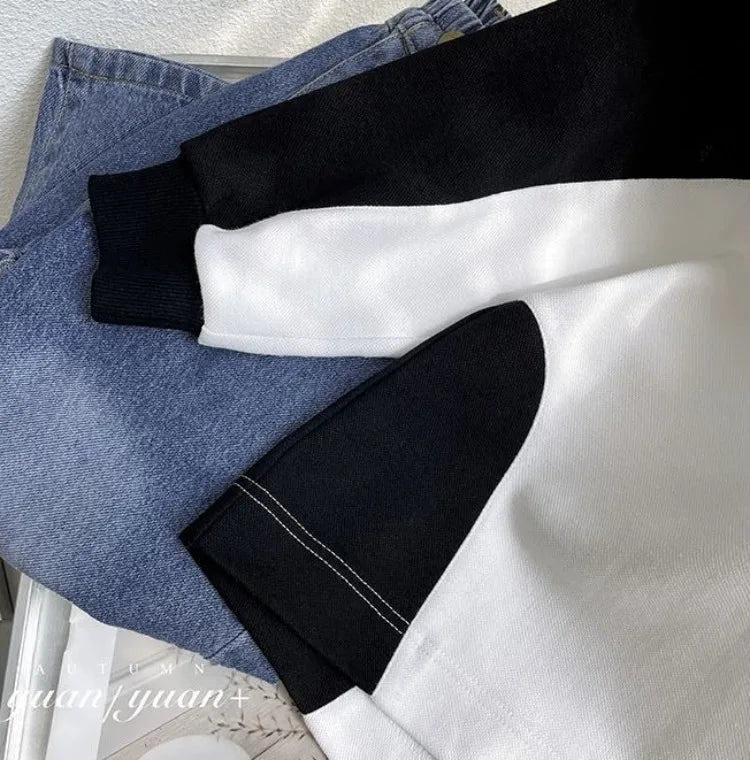 Boys' 2025 Spring/Autumn New Arrival Cotton Punk-Style Street-Savvy Trendy Polo Collar Sweatshirt - Stylish Baby Boys' Top