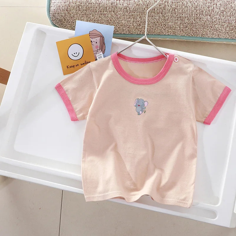 Children's Clothing T-shirt For Boys Girls Summer Cotton Fruit Print Short Sleeve Toddlers Tops Tees Soft Kids Clothes