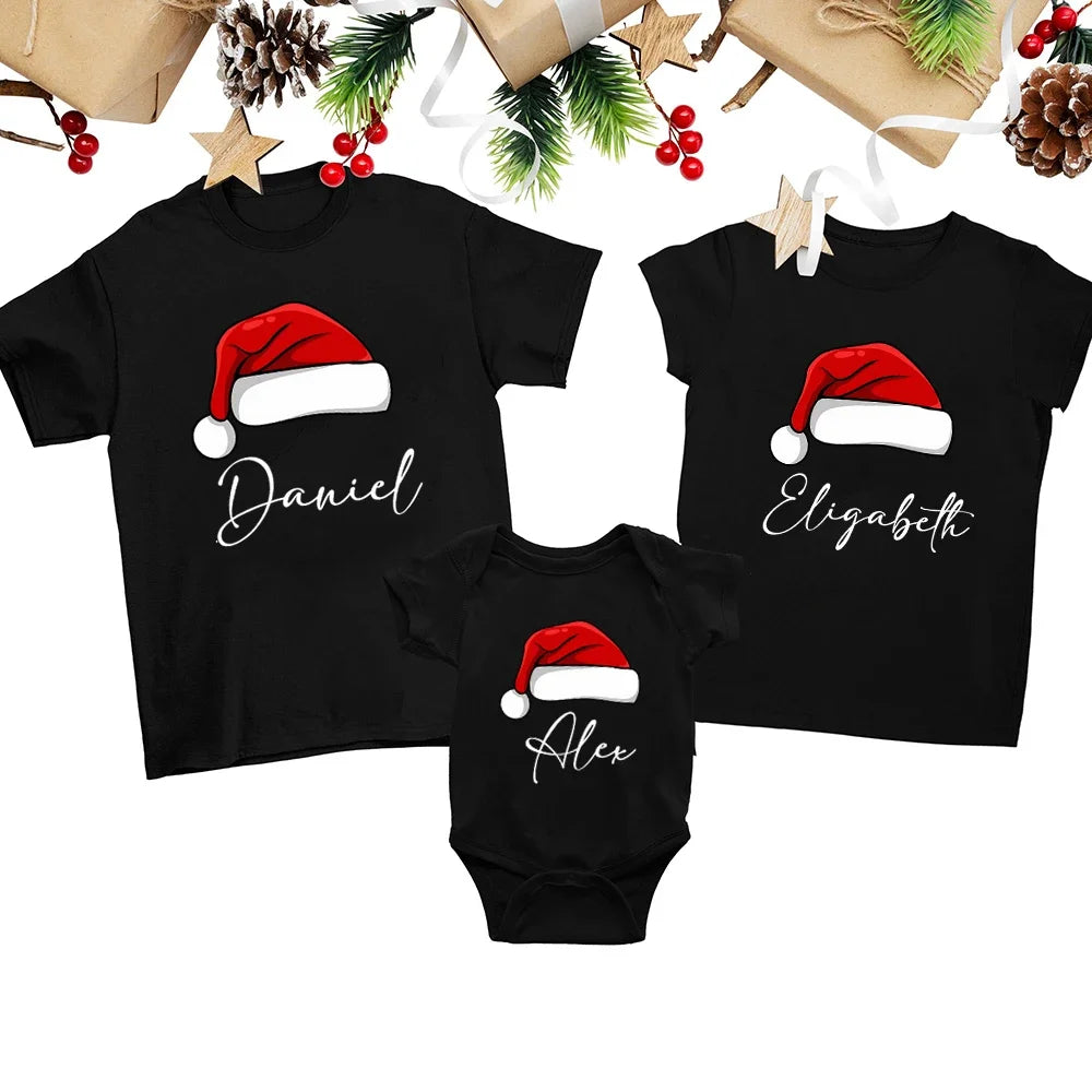 Matching Family Christmas Shirts Family Christmas Shirts Matching Xmas Tees Custom Xmas Tee Personalized Name Xmas Family Tops