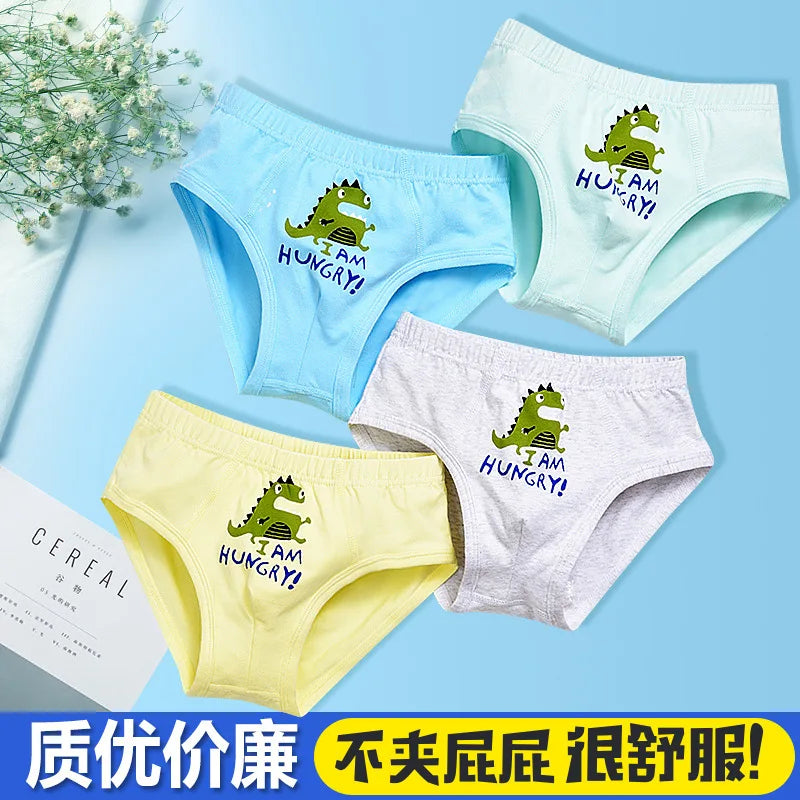 new arrived high quality boys teenager cotton briefs panties kids children underwear 1-16years 4pcs/lot students clothes