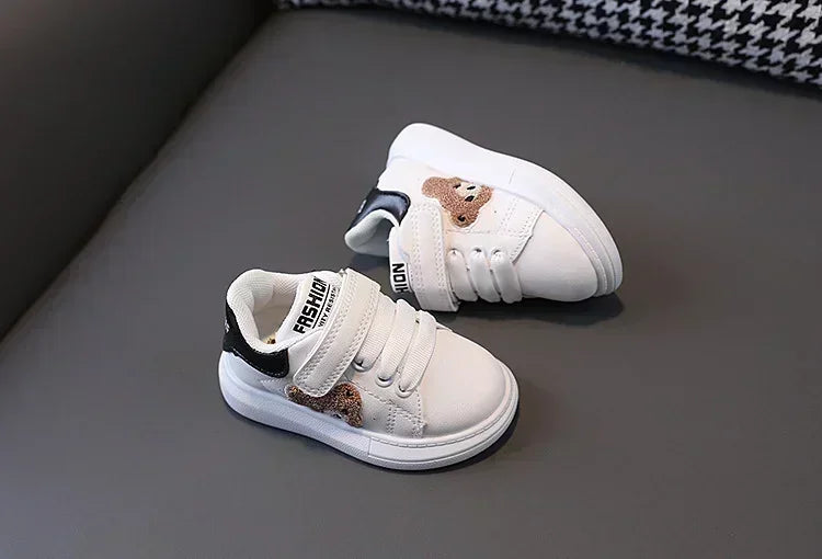 1-6 Years Old Children Autumn Sports Shoes Cat Paw Baby Girl Small White Shoes Casual Children Skate