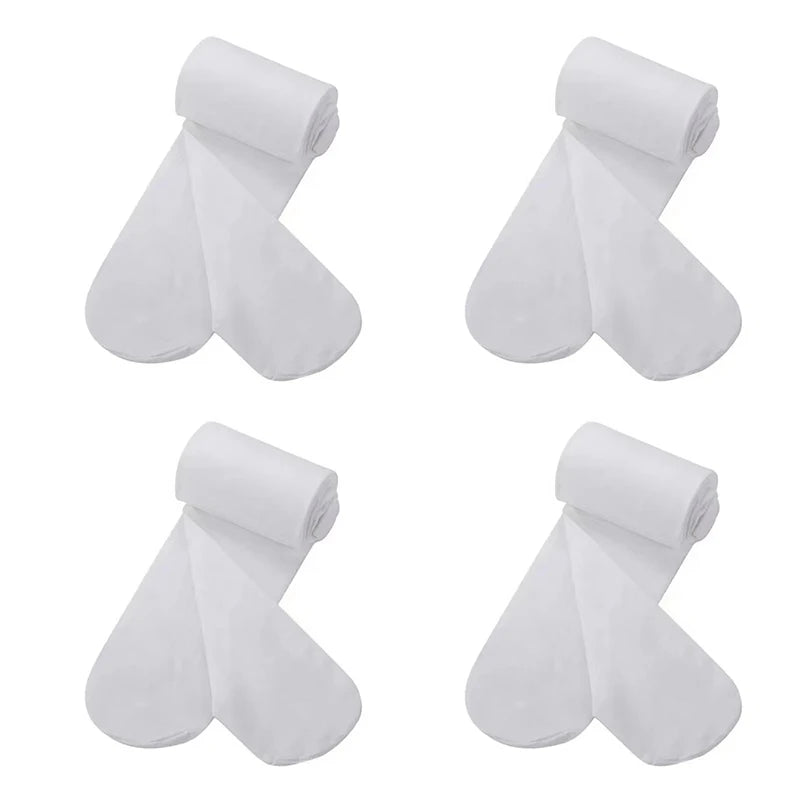 1/2/4/6/8 Pairs/lot Spring Summer Candy Kids Pantyhose Ballet Dance Tights for Girls Stocking Children Velvet Solid White