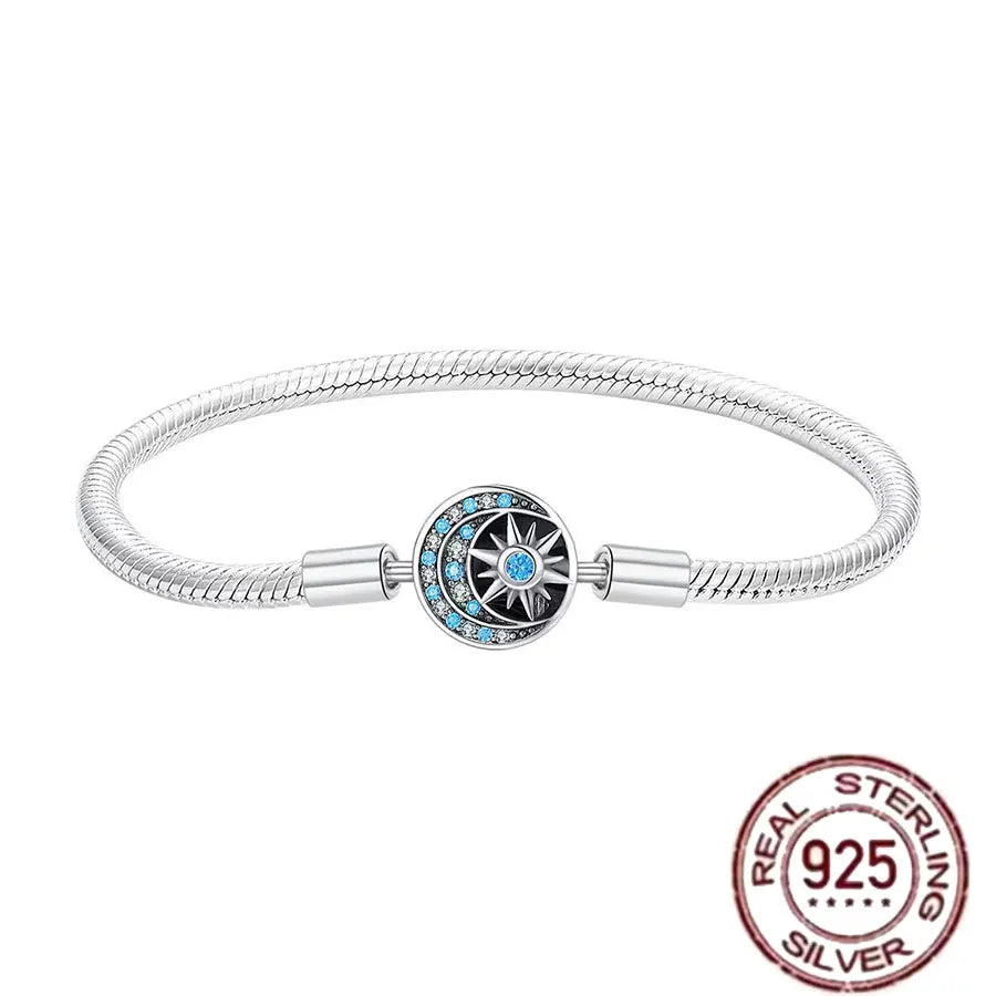 Hot selling S925 sterling silver crown snake bone bracelet, suitable for original DlY bracelet, women's fashion jewelry