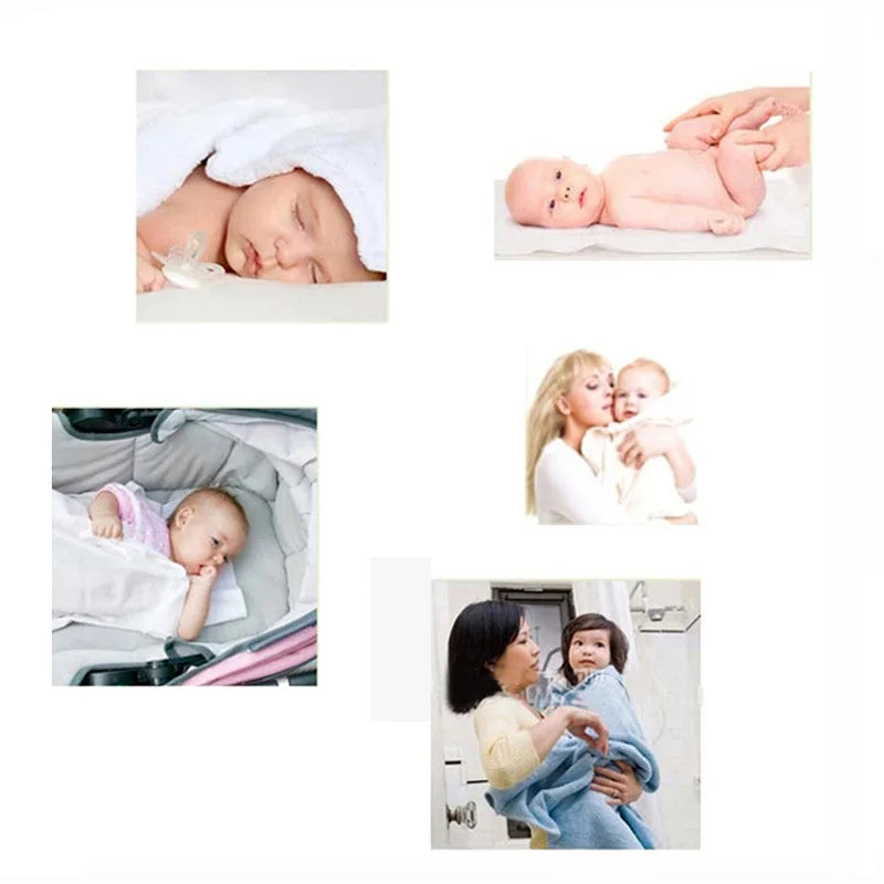 100% Cotton 4pcs/pack Receiving Baby Blanket Newborn 76x76cm Baby Bedsheet Supersoft Blanket Swaddle