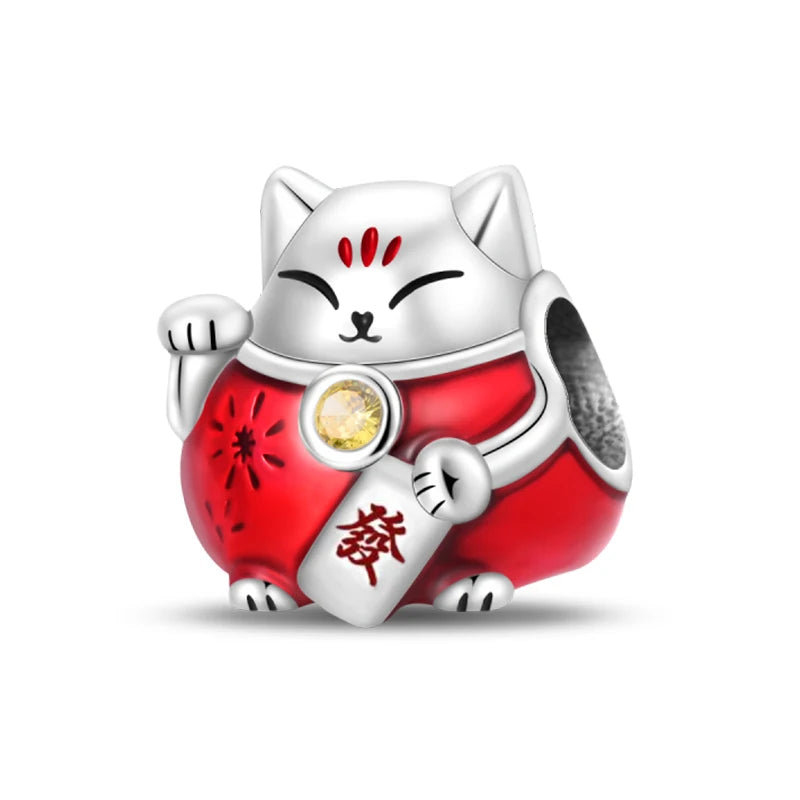 Hot Sale Charms Beads 925 Sterling Silver Pink Perfume Bottle Letter Luminous Firefly Tarot Card Beads Fit DIY Bracelets Jewelry