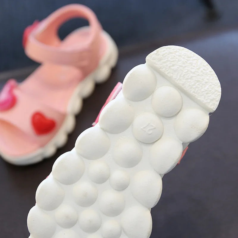 Sandalias New Children Sandals for Girls Korean Fashion Open Toe Anti Slip Beach Sandals Casual Comfortable Soft Sole Kids Shoes