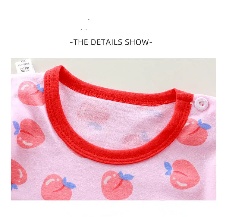 Children's Clothing T-shirt For Boys Girls Summer Cotton Fruit Print Short Sleeve Toddlers Tops Tees Soft Kids Clothes