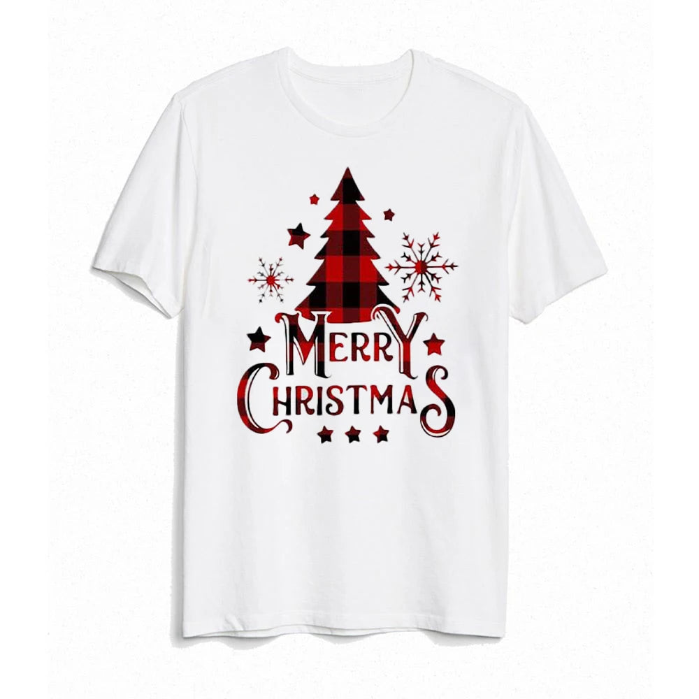 Family Christmas Matching Outfits Xmas Party Gifts Clothes Mother Father Daughter Son T-shirt + Baby Bodysuit Casual Family Look